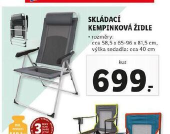 Skládací kempinková židle