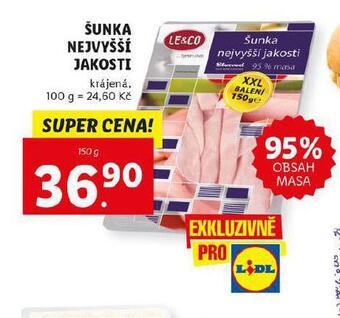 Lidl Šunka nejvyšší jakosti nabídka