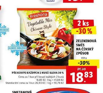 Lidl Zeleninová směs na čínský způsob nabídka