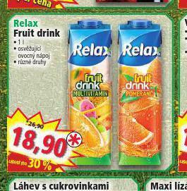 Norma Relax fruit drink nabídka