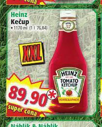 Norma Heinz kečup nabídka