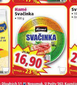 Norma Hamé svačinka nabídka