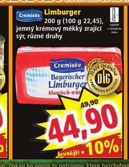 Norma Limburger sýr nabídka