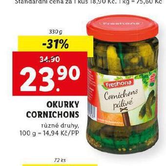 Lidl Okurky cornichons nabídka