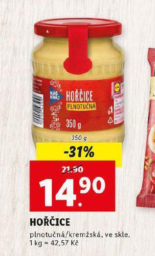 Lidl Hořčice nabídka