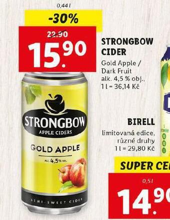 Lidl Strongbow cider nabídka