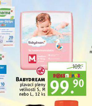 Rossmann Babydream plavací pleny nabídka