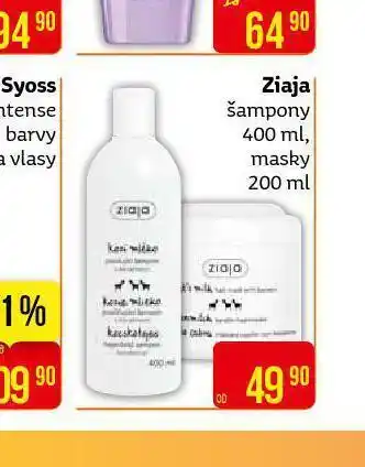 Teta Ziaja šampon, maska nabídka