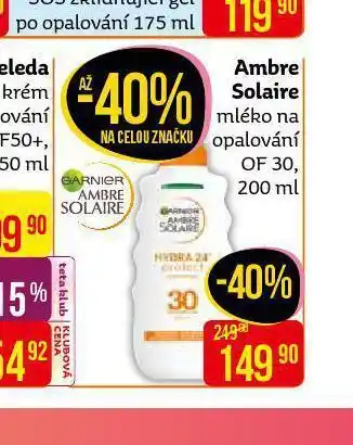 Teta Ambre solaire mléko na opalování of 30 nabídka
