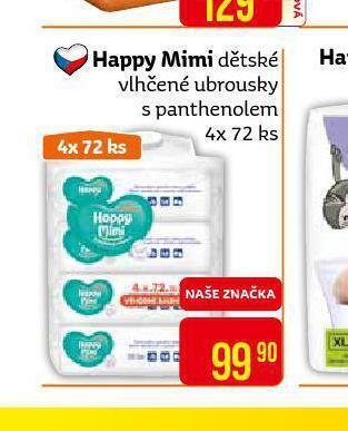 Teta Happy mimi dětské vlhčené ubrousdky nabídka