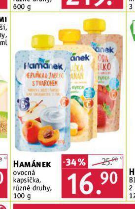 Rossmann Hamánek ovocná kapsička nabídka