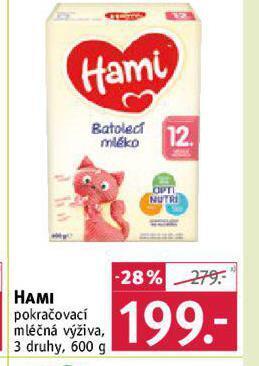 Rossmann Hami pokračovací mléčná výživa nabídka