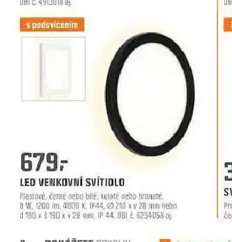 OBI Led venkovní svítidlo nabídka