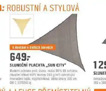 Sluneční plachta sun city