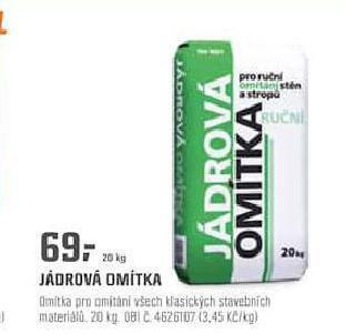 OBI Jádrová omítka nabídka