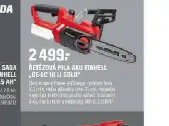 OBI Řetězová pila aku einhell nabídka