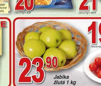Lidl Jablka žlutá nabídka