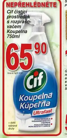 Lidl Cif čistící prostředek nabídka