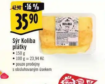 Jip Sýr koliba plátky nabídka