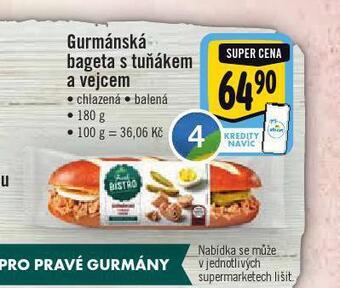 Jip Gurmánská bageta s tuňákem a vejcem nabídka
