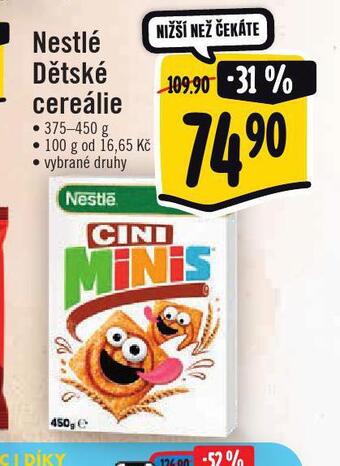 Jip Nestlé dětské cereálie nabídka
