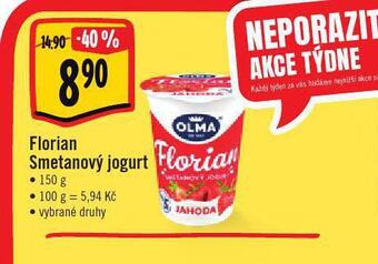 Jip Florian smetanový jogurt nabídka