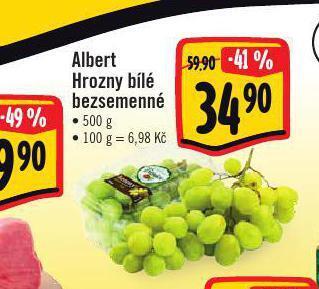 Albert Hrozny bílé bezsemenné nabídka