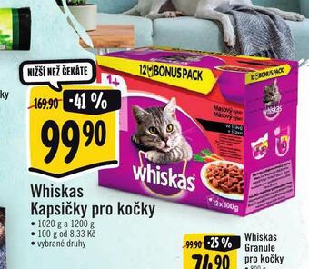 Albert Whiskas kapsičky pro kočky nabídka