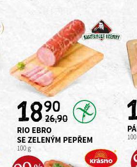 Terno Rio ebro se zeleným pepřem nabídka