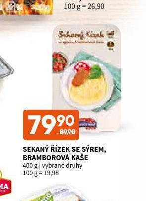 Terno Sekaný řízek se sýrem, bramborová kaše nabídka