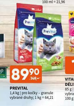 Terno Prevital granule pro kočky nabídka