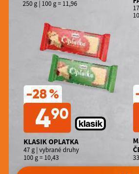 Terno Klasik oplatka nabídka