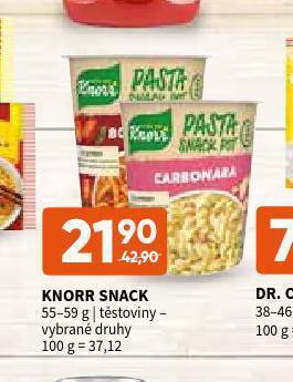 Terno Knorr snack nabídka