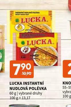 Terno Lucka instantní nudlová polévka nabídka