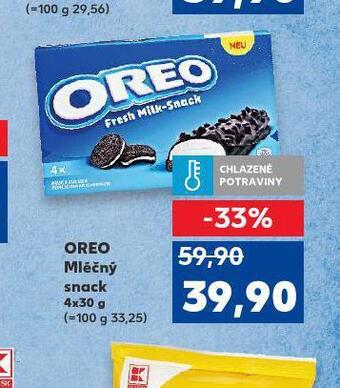 Kaufland Oreo mléčný snack nabídka