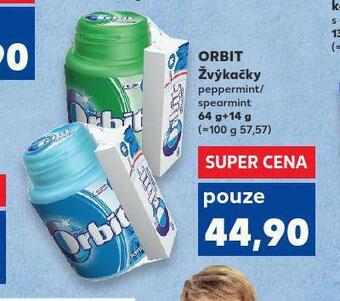 Kaufland Orbit žvýkačky nabídka