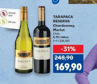Kaufland Tarapaca reserva chardonnay nabídka