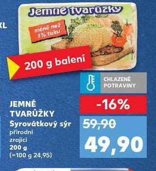 Kaufland Jemné tvarůžky nabídka