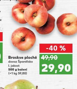 Kaufland Broskve ploché nabídka