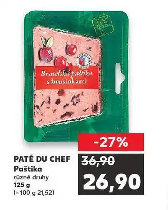 Kaufland Paté de chuf paštika nabídka