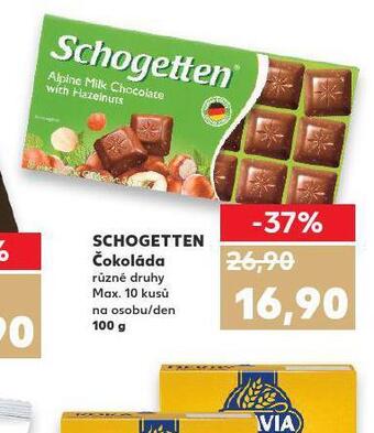 Kaufland Schogetten čokoláda nabídka
