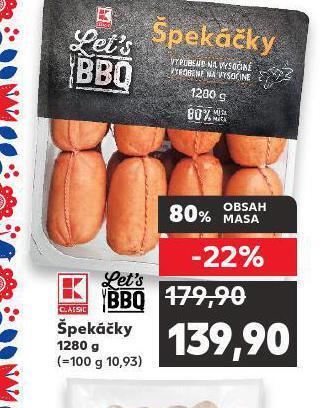 Kaufland Špekáčky nabídka