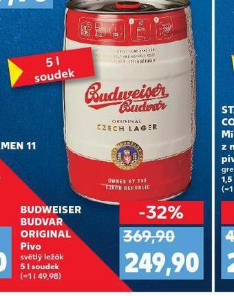Kaufland Pivo budweiser budvar original nabídka