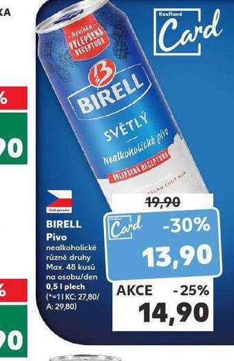 Kaufland Pivo birell nealko nabídka