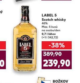 Kaufland Label 5 scotch whisky nabídka