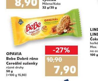 Kaufland Opavia bebe dobré ráno cereální sušenky nabídka