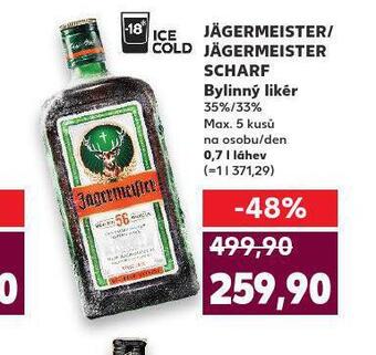 Kaufland Jägermeister scharf nabídka