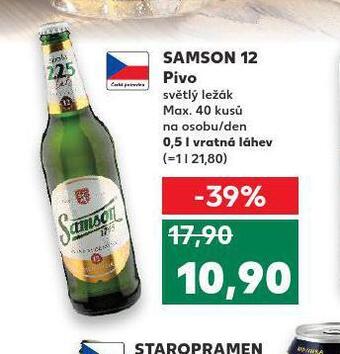 Kaufland Pivo samson 12 nabídka