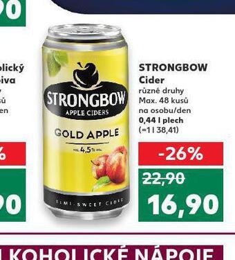Kaufland Strongbow cider nabídka