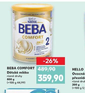 Kaufland Beba comfort dětské mléko nabídka